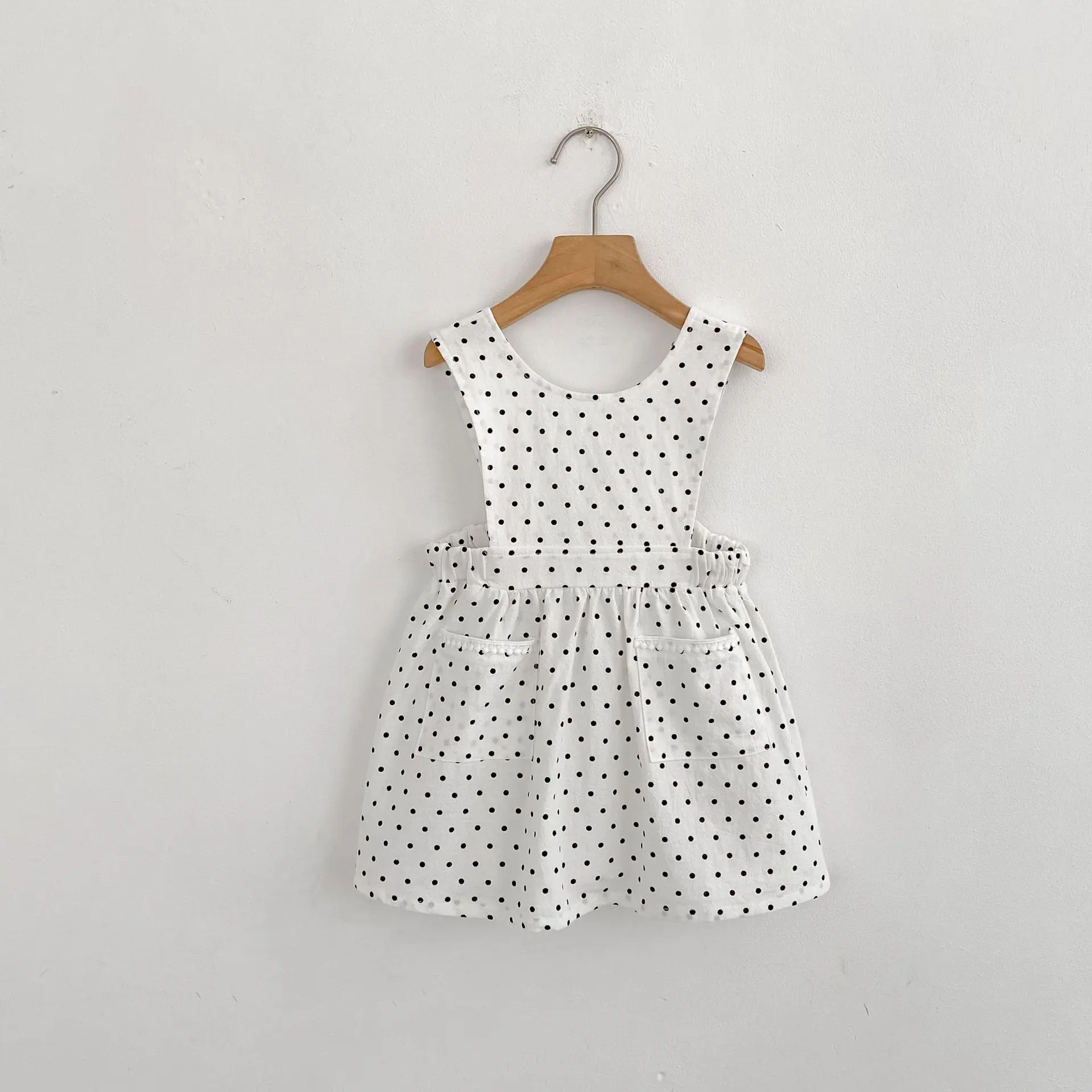 New autumn baby clothing for 0-3 years old, exquisite baby girl fashion polka dot vest skirt, cute dress