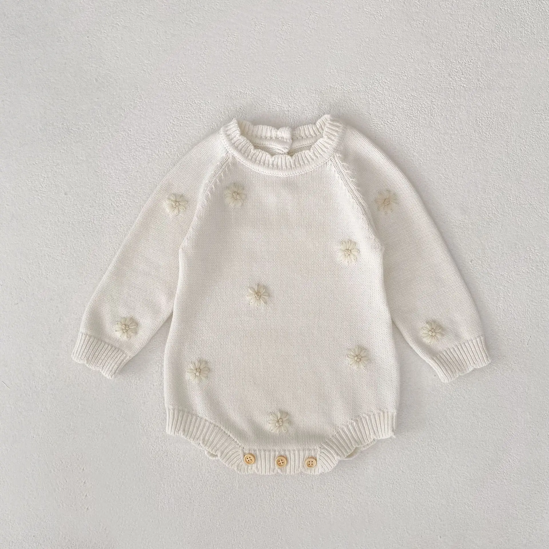 New autumn baby clothing for 0-3 years old, fashionable women's baby sweater, crochet long sleeved knitted jumpsuit