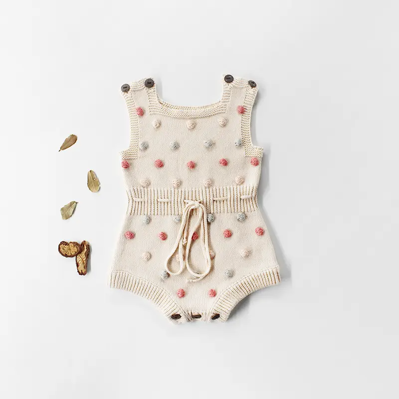 New autumn baby clothing for 0-3 years old, fashionable girl jumpsuit, stylish apricot sweater knitted jumpsuit
