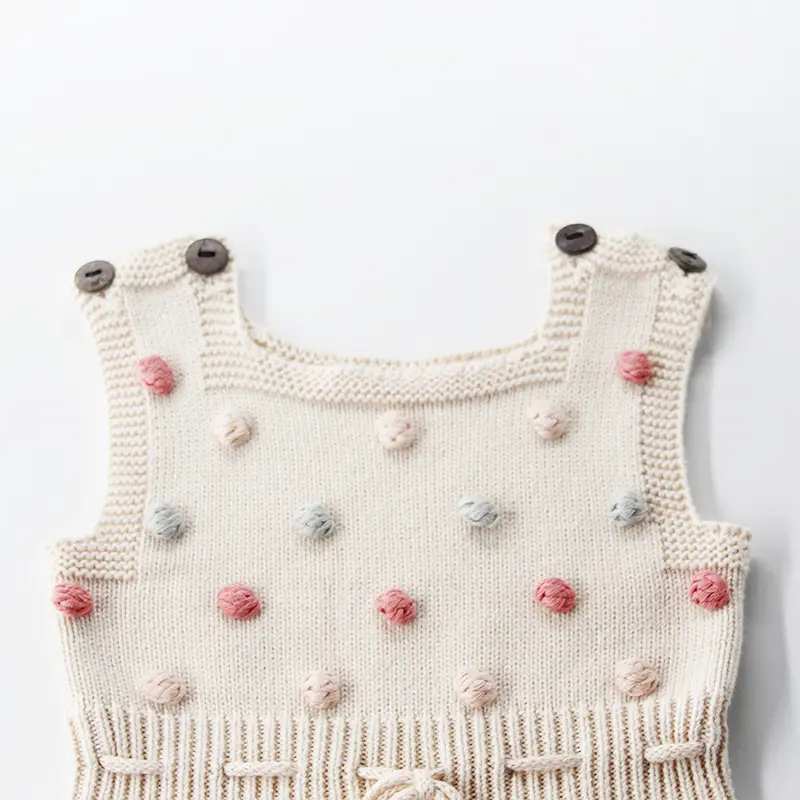 New autumn baby clothing for 0-3 years old, fashionable girl jumpsuit, stylish apricot sweater knitted jumpsuit