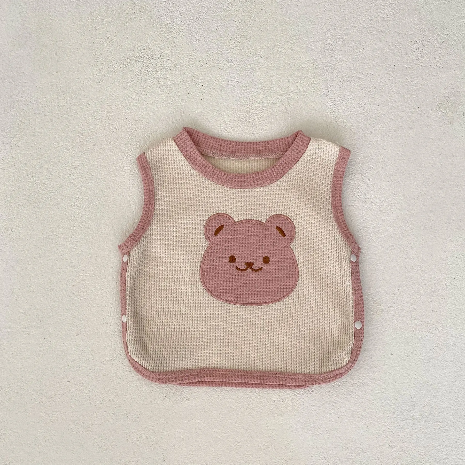 New autumn baby clothing for 0-3 years old, cute girl baby vest, fashionable color blocked vest