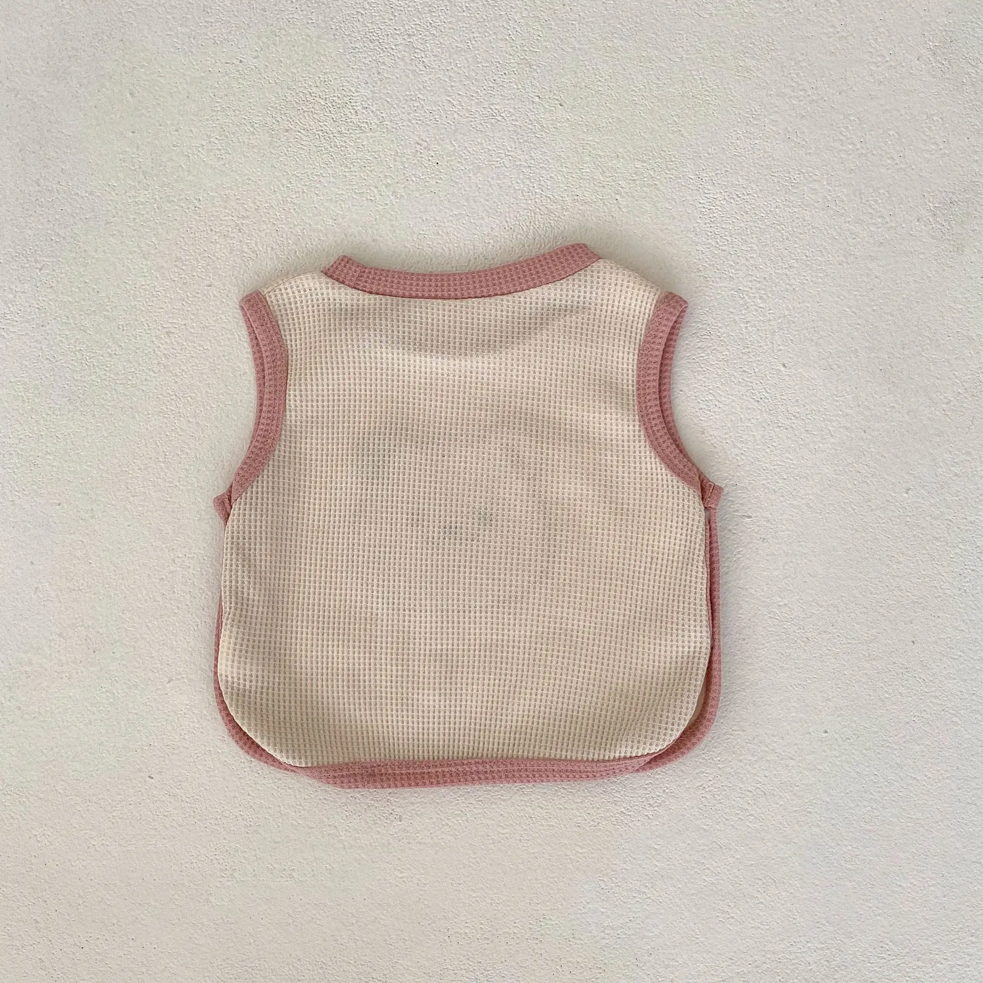 New autumn baby clothing for 0-3 years old, cute girl baby vest, fashionable color blocked vest