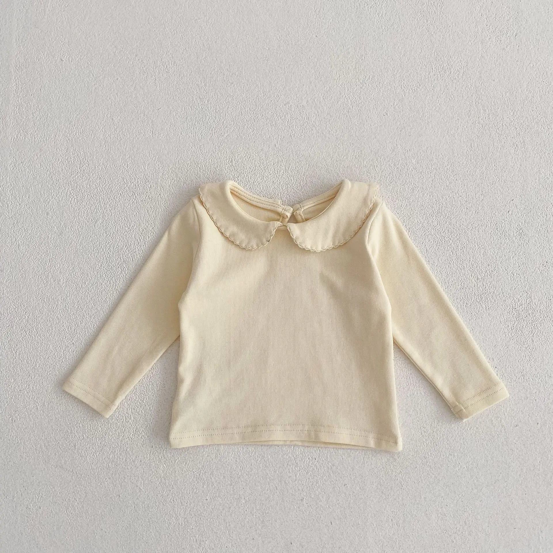 Autumn new 0-3 year old baby clothing, exquisite baby girl fashion versatile doll collar cute long sleeved T-shirt