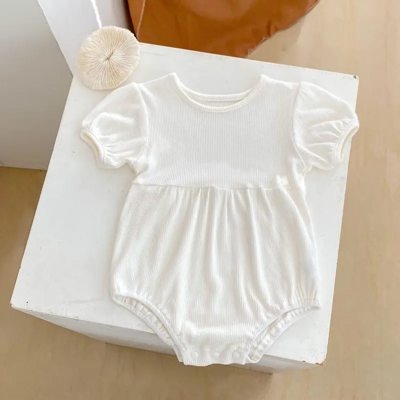 Summer new baby clothing, two piece set of women's Baobao waffle gecko and lace outerwear