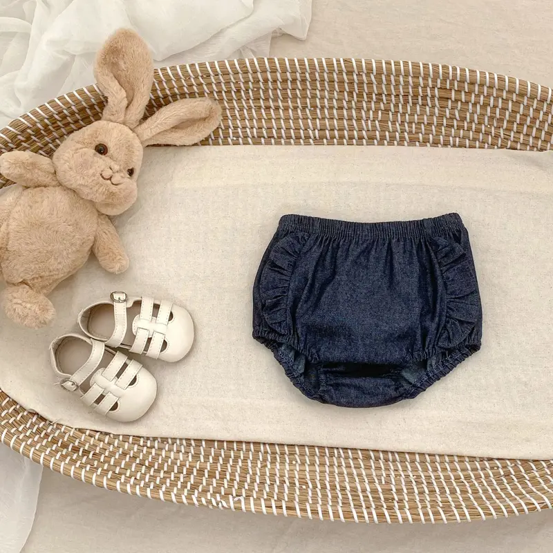 Summer new style baby clothes for 0-3 years old, exquisite baby girl jeans bag pants, all-match bread pants