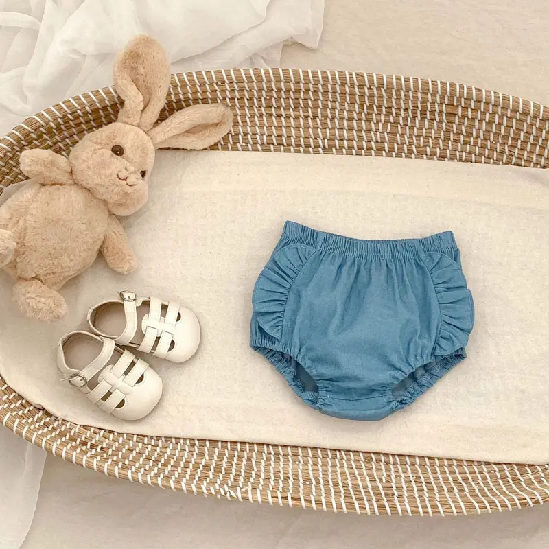Summer new style baby clothes for 0-3 years old, exquisite baby girl jeans bag pants, all-match bread pants