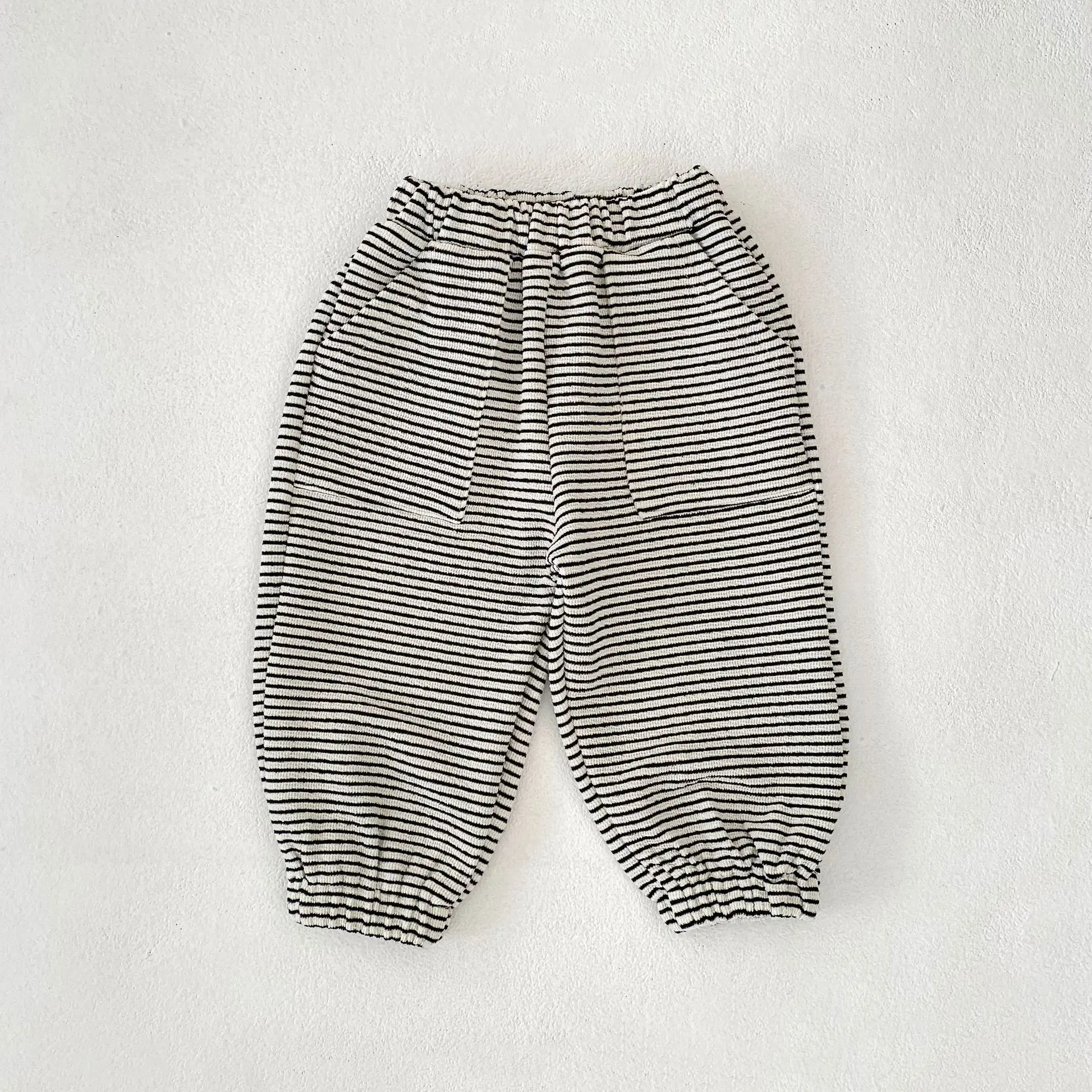 Spring and Autumn New Baby Clothing for 0-3 Years, Boys and Girls Baby Striped Pants, Comfortable Casual Sports Pants