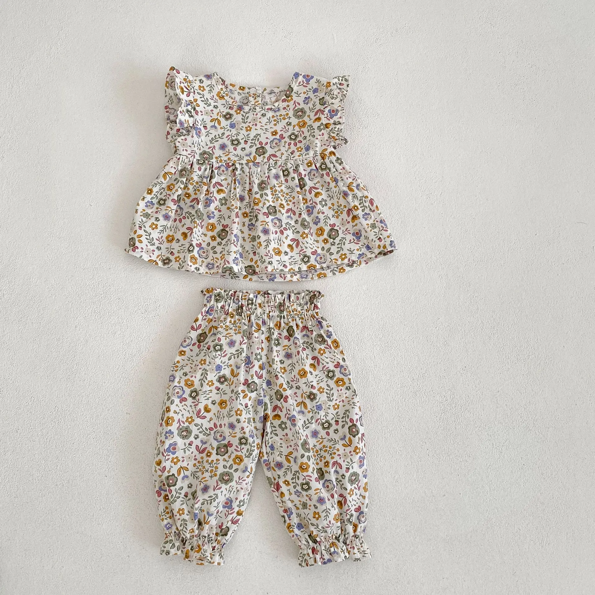 Summer new 0-3 year old baby clothing, fashionable baby girl pants, exquisite baby floral lace pants, mosquito proof pants