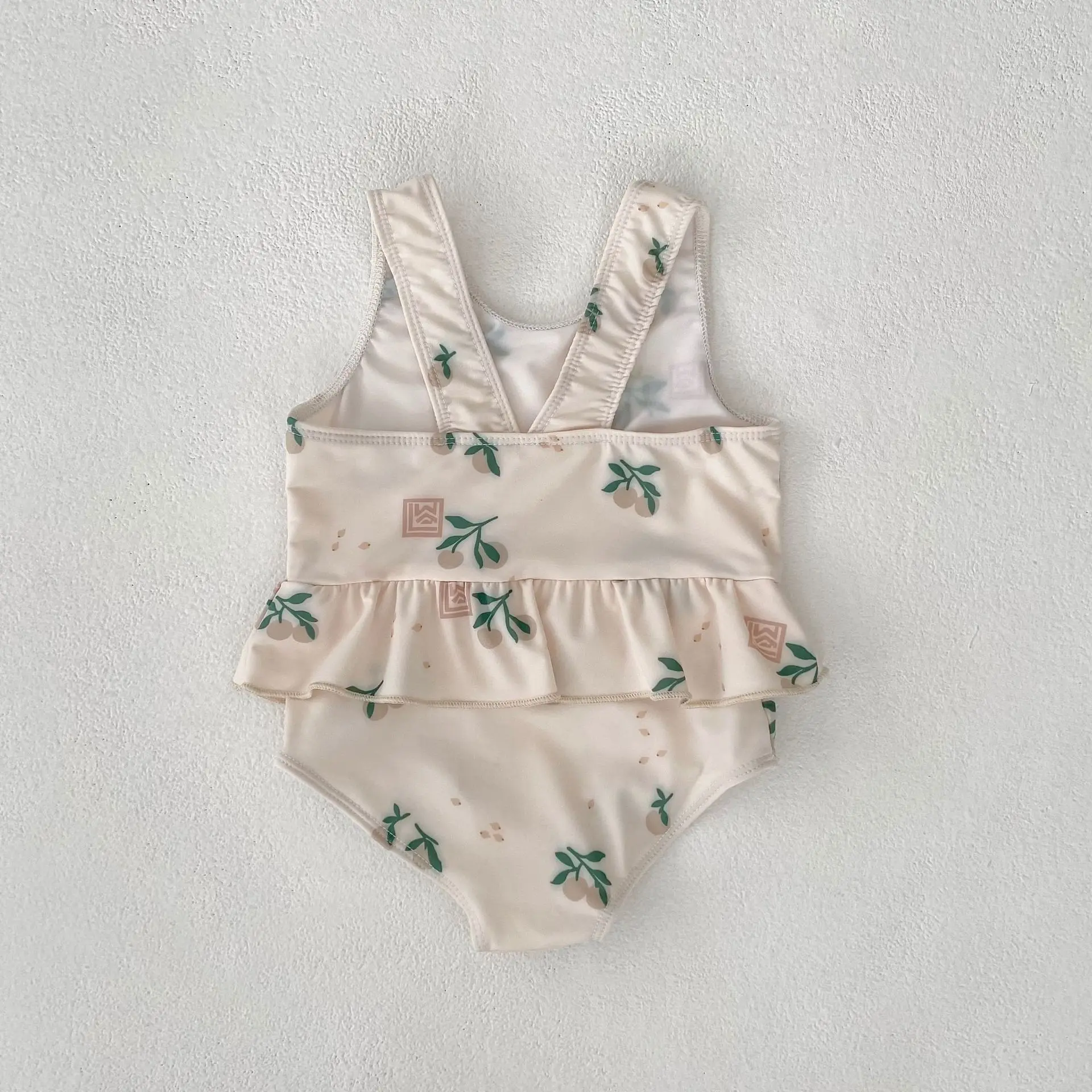 Spring and Autumn new 0-3 year old baby clothing, baby girl swimsuit, fashionable floral one-piece vest swimsuit