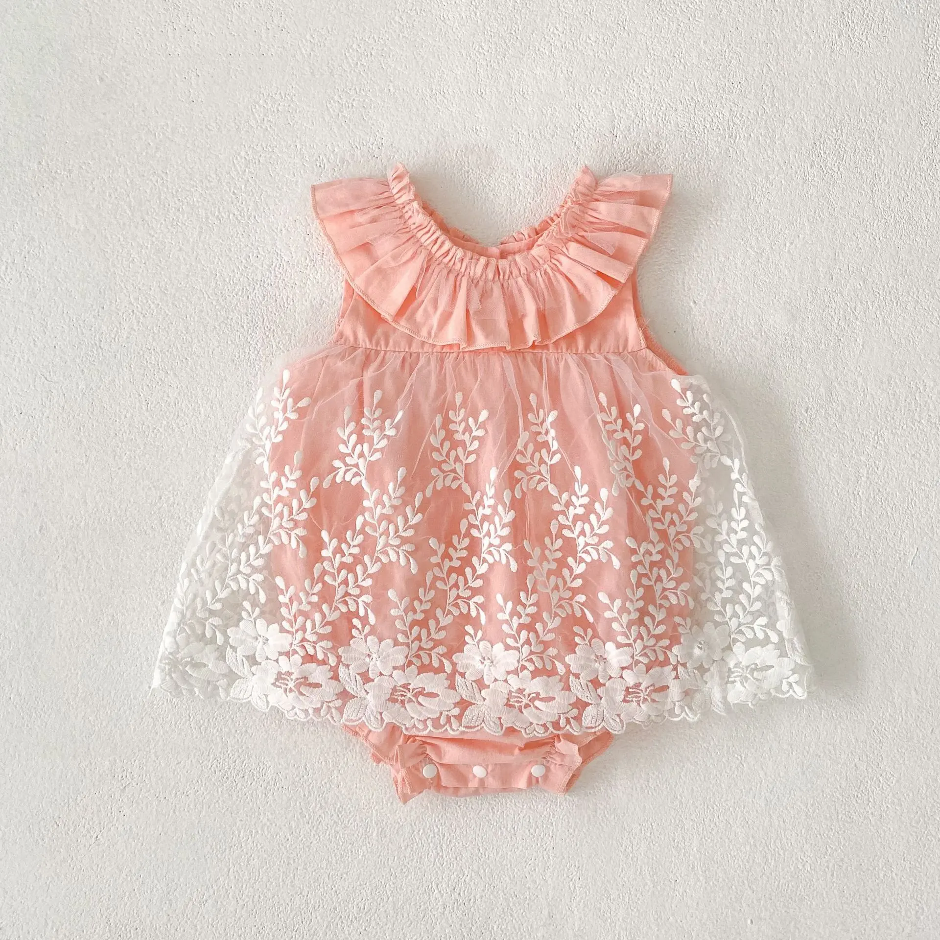 Summer new baby clothes for 0-3 years old, fashionable baby girl suspenders,exquisite soft yarn jumpsuit princess style jumpsuit