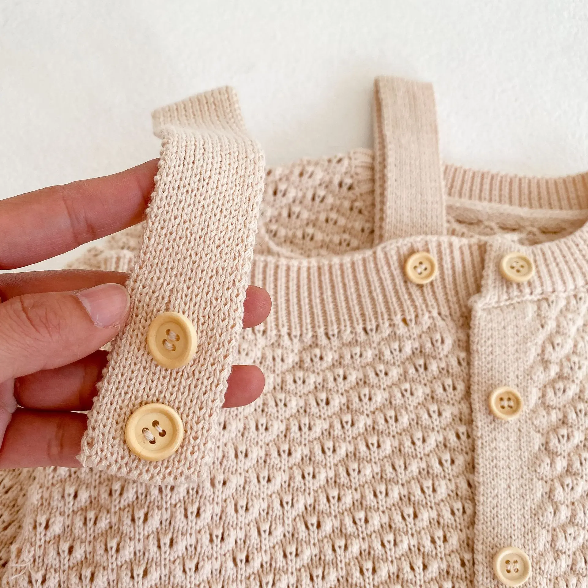 Instagram Spring and Autumn Clothing 0-3 Year Old Girl Fashion Versatile Knitted Sweater Triangle Sweater Baby Solid Color Sweat