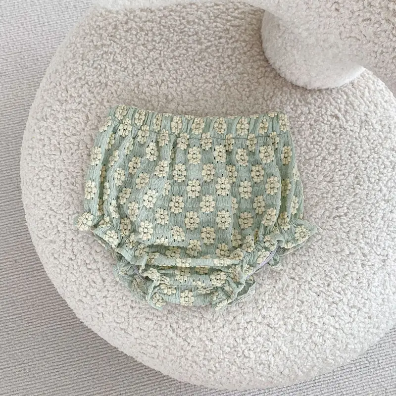 Autumn new baby clothing, soft set for 0-3 year old female baby, flower jacquard knitted long sleeved top+bread pants