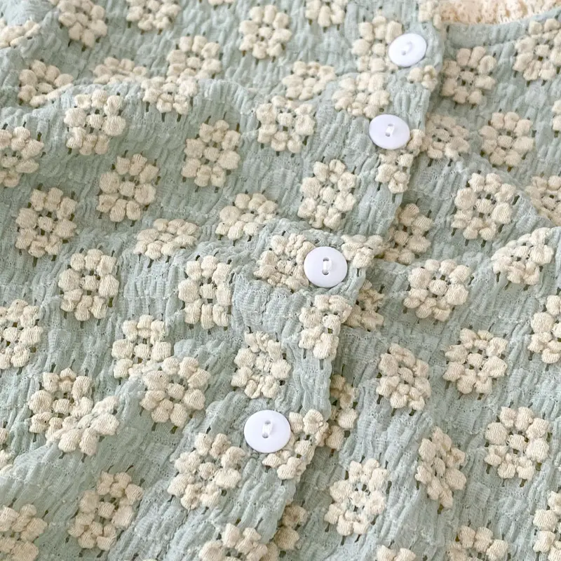 Autumn new baby clothing, soft set for 0-3 year old female baby, flower jacquard knitted long sleeved top+bread pants