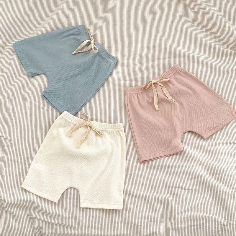 Summer New Baby Underpants, 0-3 Year Old Girl Shorts Big PP Pants Solid Color Versatile Cotton Pants