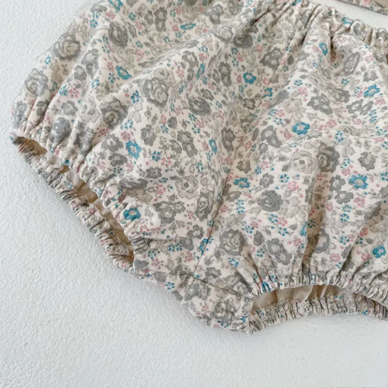 Autumn New Baby Clothing, 0-3 Year Old Girl Print Doll Neck Long sleeved Top+Bread Pants Two Piece Set
