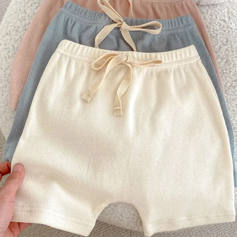 Summer New Baby Underpants, 0-3 Year Old Girl Shorts Big PP Pants Solid Color Versatile Cotton Pants