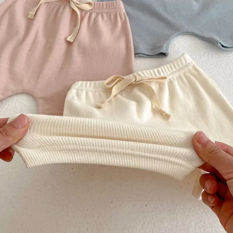 Summer New Baby Underpants, 0-3 Year Old Girl Shorts Big PP Pants Solid Color Versatile Cotton Pants
