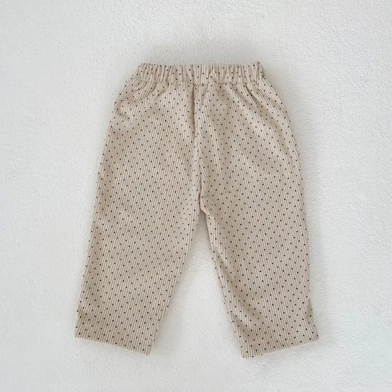 New autumn baby clothing, 0-3 year old baby girls dot printed corduroy loose casual pants