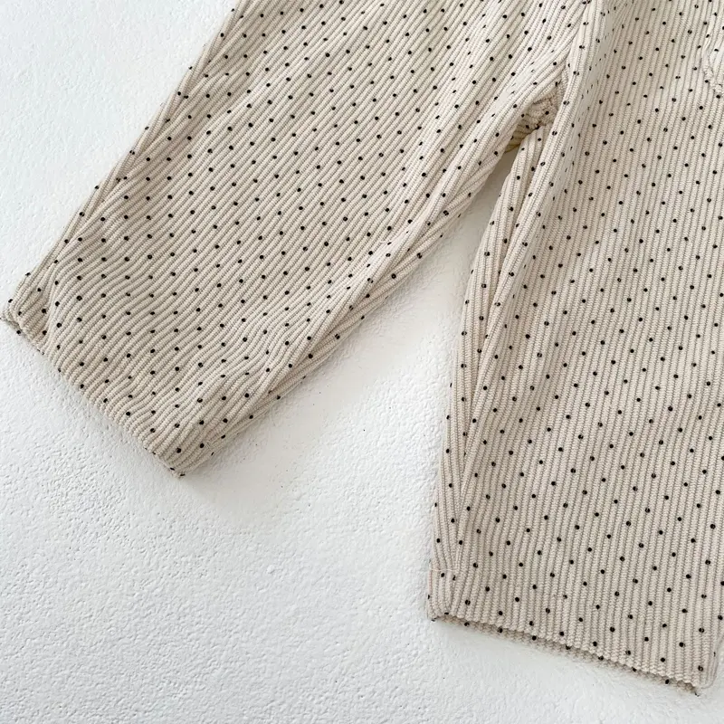 New autumn baby clothing, 0-3 year old baby girls dot printed corduroy loose casual pants