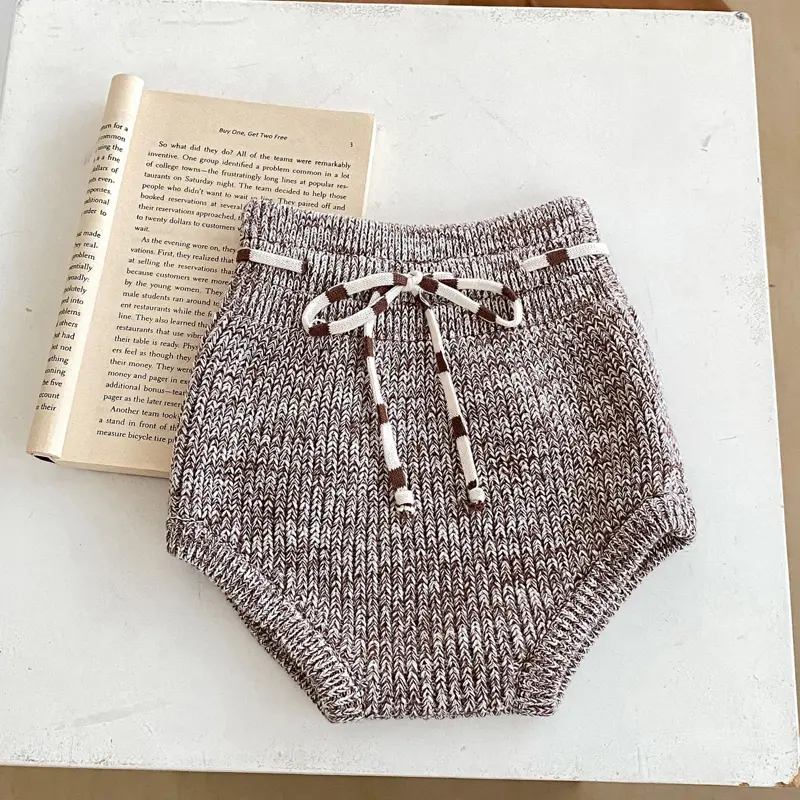 Spring and Autumn New Baby Clothing, 0-3 Year Old Boys and Girls, Mixed Color Knitted Sweater+Pants Two Piece Set
