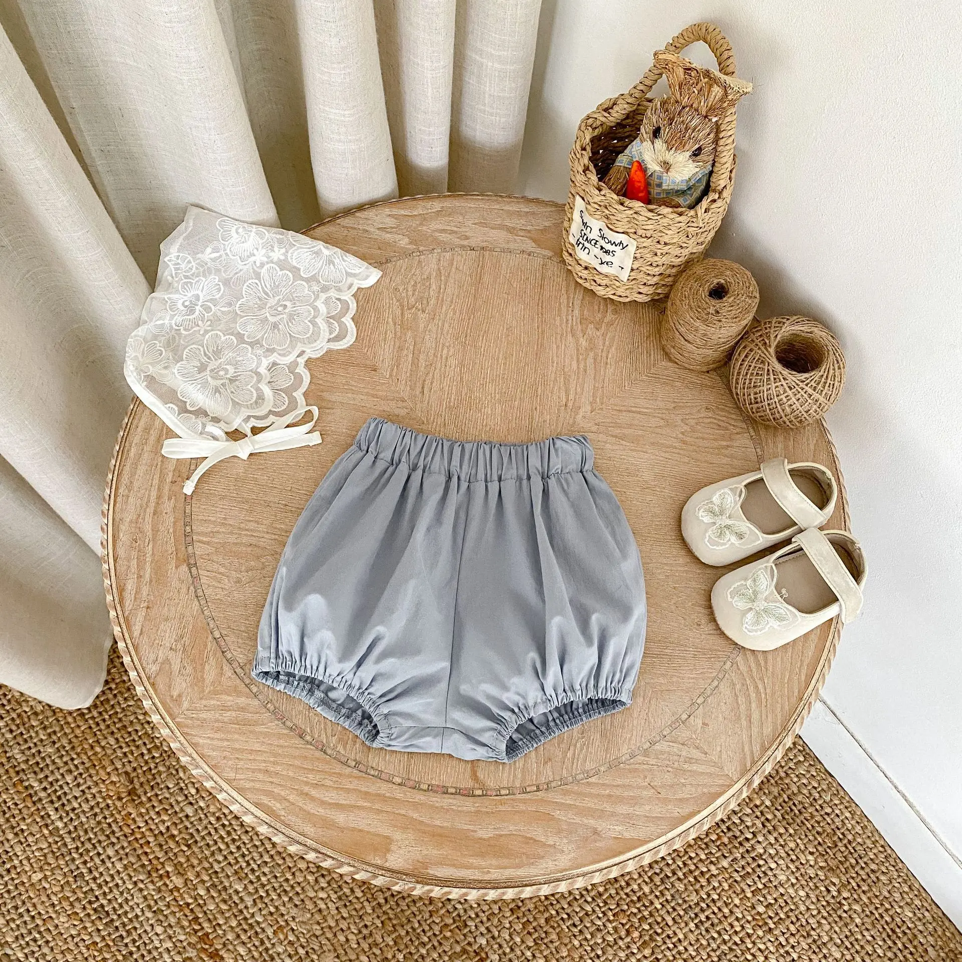 Summer new 0-3 year old baby clothing, cute baby girl set, exquisite floral short sleeved top+loose shorts