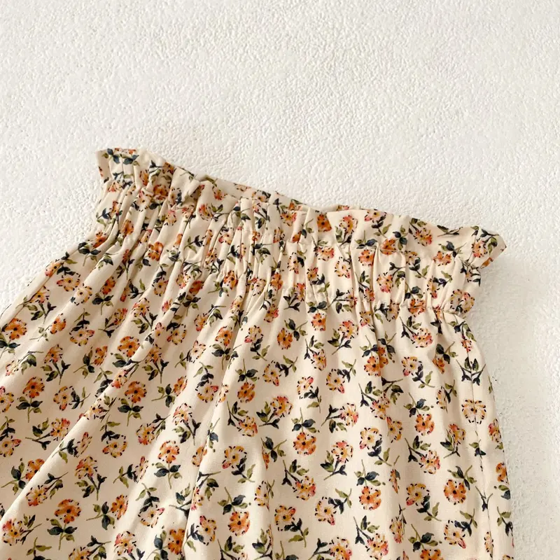 New summer baby clothing, 0-3 year old girl baby small floral mosquito repellent pants, leggings, children's clothing