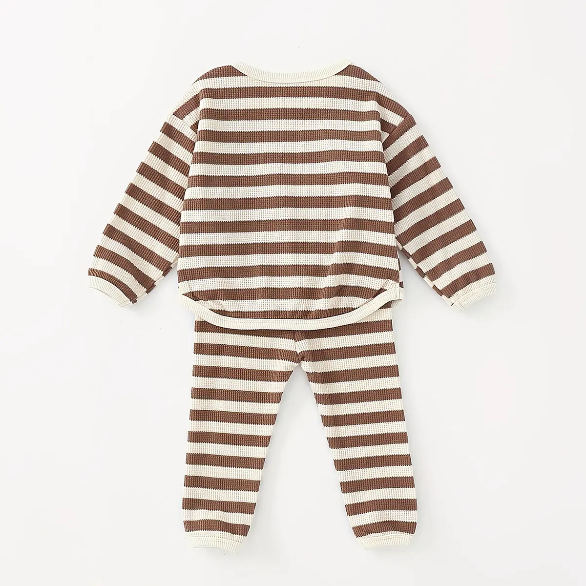 Instagram Spring and Autumn New Fashion Versatile Set for Infants, Children, Boys and Girls Chinese Costume Checkered Round Neck