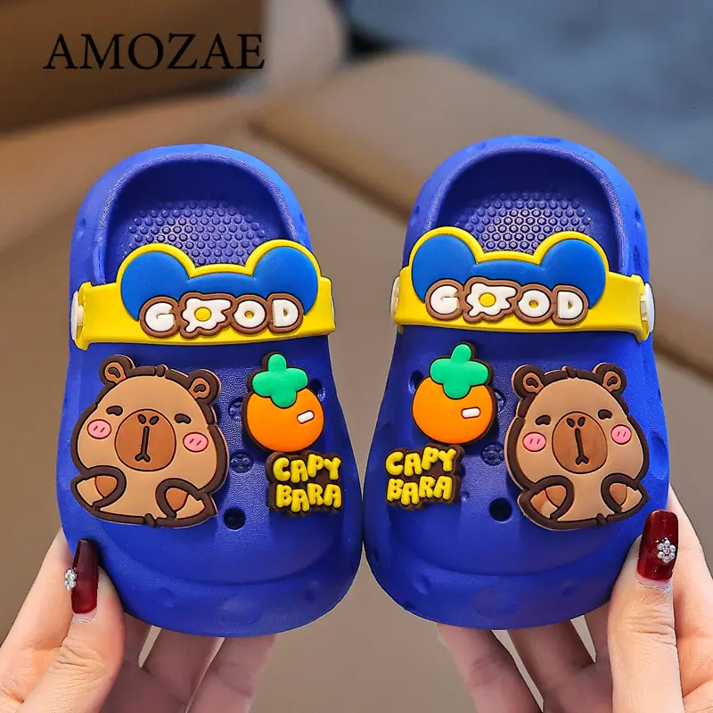 Kids Soft EVA Cartoon Sandals Animal Designs Non Slip Soles Bath Beach Slipper Outdoor Play Boys Girls Breathable Water Shoes
