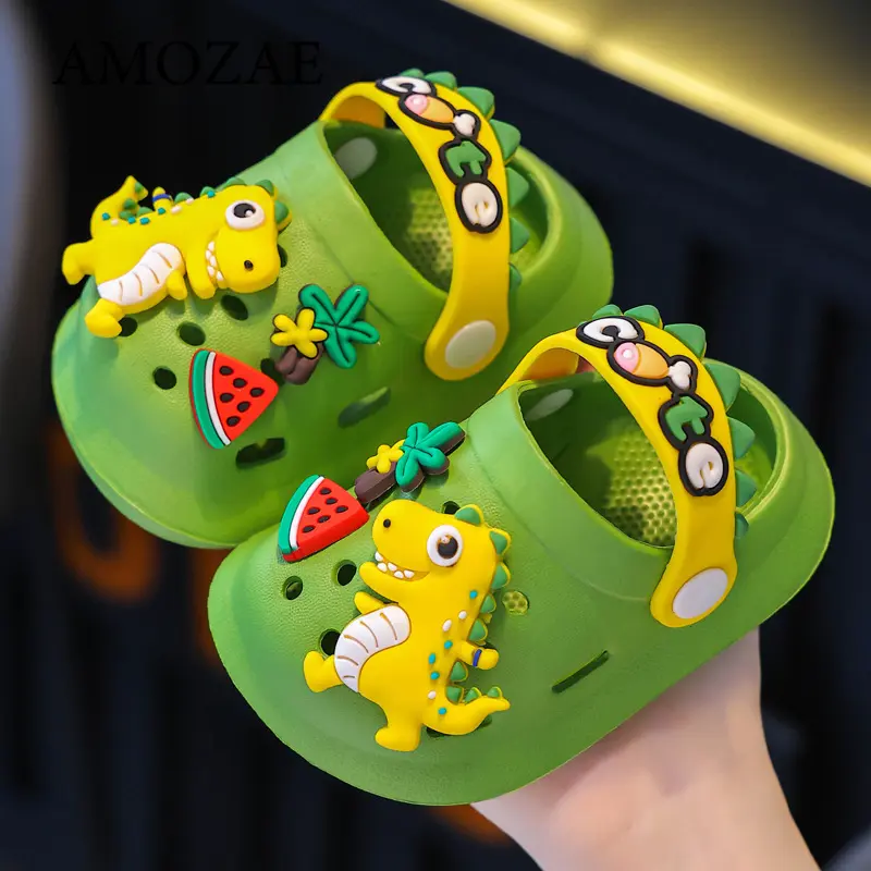 Girls and Boys Summer sandals New Children's Bathroom Home Anti slip Beach Shoes  toddler anti slip hole shoes slippers