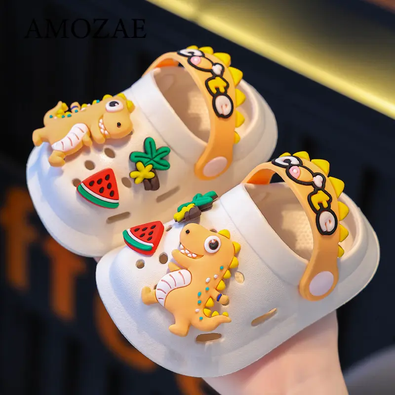 Girls and Boys Summer sandals New Children's Bathroom Home Anti slip Beach Shoes  toddler anti slip hole shoes slippers
