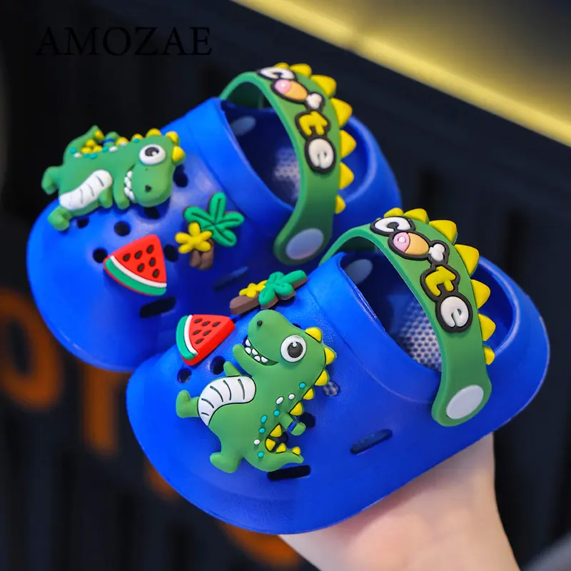Girls and Boys Summer sandals New Children's Bathroom Home Anti slip Beach Shoes  toddler anti slip hole shoes slippers