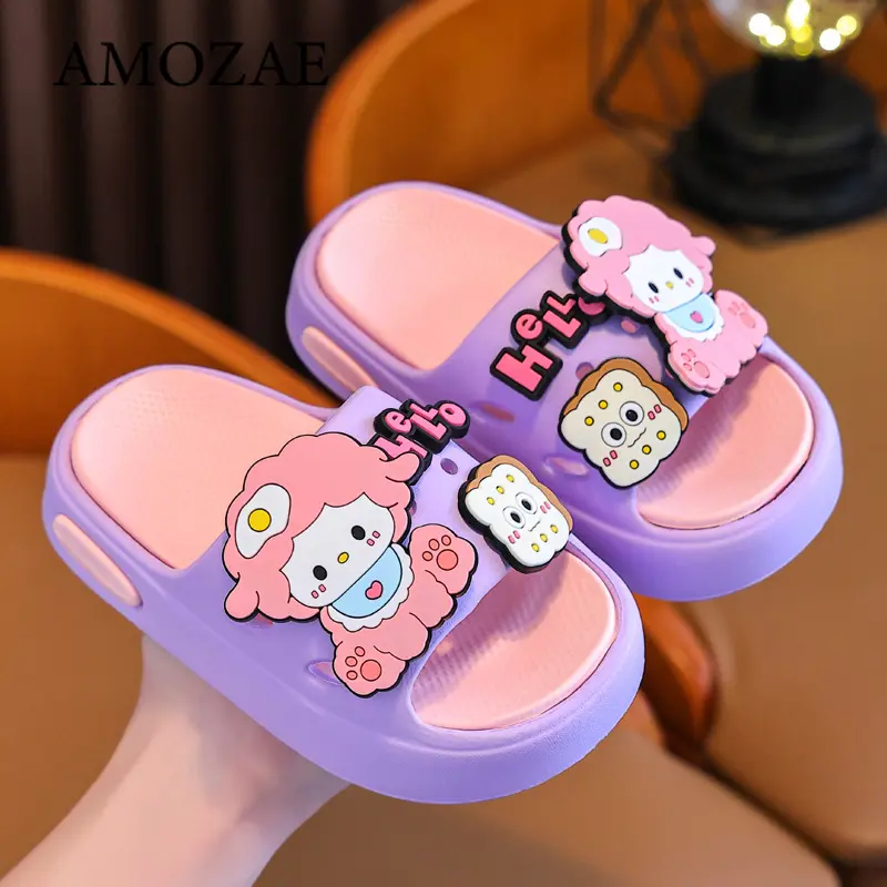 Children Cartoon Cute Versatile Eva Slippers for Boys and Girls Fashionable Double Soft-Soled Non-Slip Sandals