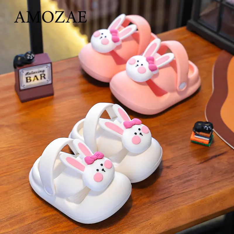 Summer Children's  Sandals EVA Cartoon Rabbit Baby Girls Slippers Non Slip Home Soft Soled Kids Beach Shoes Sandals