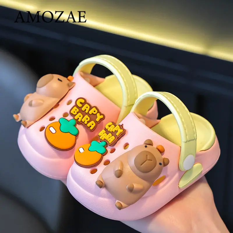 Summer Children's Sandals Soft Bottom Cartoon DIY Cute Baby Boys Girls Slippers EVA Comfortable Anti-slip  Kids Shoes