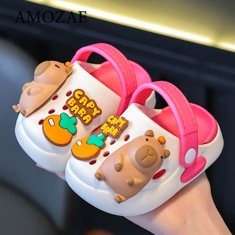 Summer Children's Sandals Soft Bottom Cartoon DIY Cute Baby Boys Girls Slippers EVA Comfortable Anti-slip  Kids Shoes