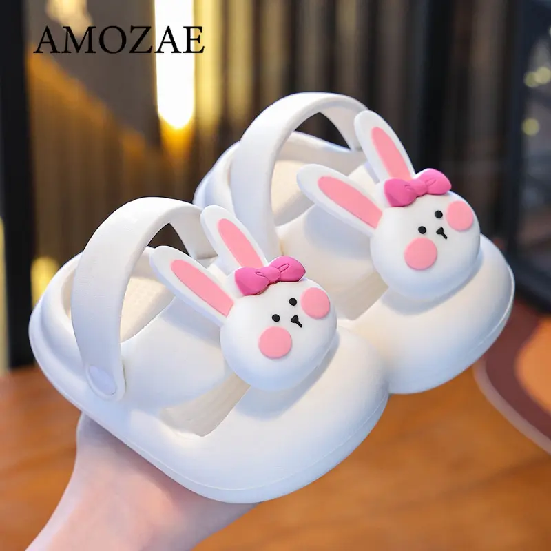 Summer Children's  Sandals EVA Cartoon Rabbit Baby Girls Slippers Non Slip Home Soft Soled Kids Beach Shoes Sandals