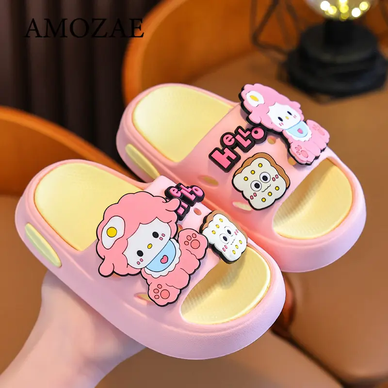 Children Cartoon Cute Versatile Eva Slippers for Boys and Girls Fashionable Double Soft-Soled Non-Slip Sandals