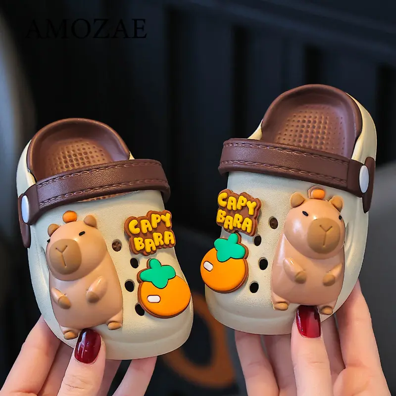 Summer Children's Sandals Soft Bottom Cartoon DIY Cute Baby Boys Girls Slippers EVA Comfortable Anti-slip  Kids Shoes