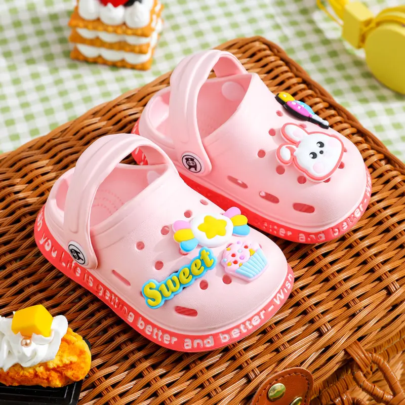 Summer Baby Kids Cartoon Sandals Soft Soles Non Slip Garden Clogs for Girls Boys Indoor Outdoor Playful Design New Products
