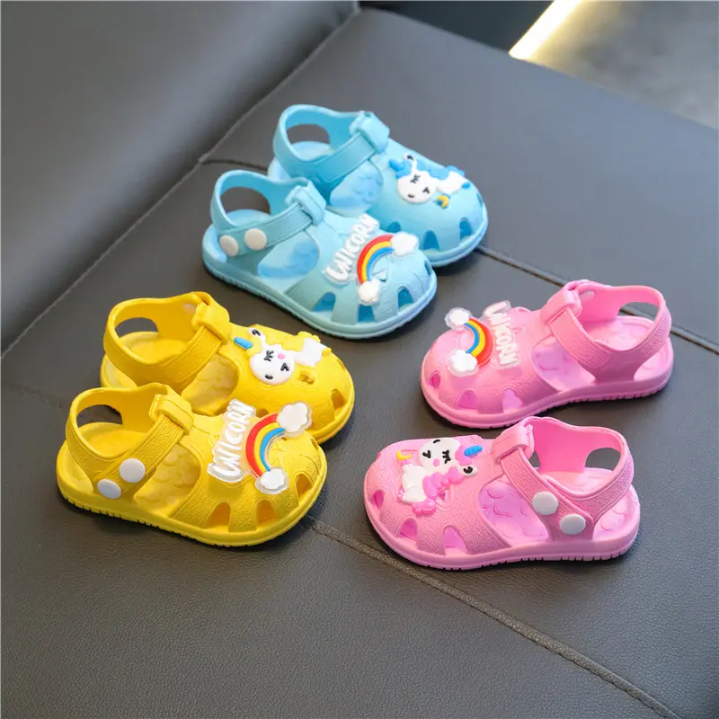 New Anti Fall Slip Waterproof Baby Toddler Sandals Cute Bibi Sound Cartoon Bunny Slippers for Boys Girls Kids Infantil Shoes