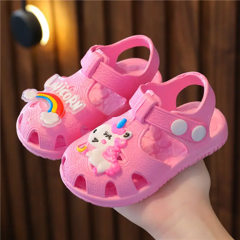 New Anti Fall Slip Waterproof Baby Toddler Sandals Cute Bibi Sound Cartoon Bunny Slippers for Boys Girls Kids Infantil Shoes