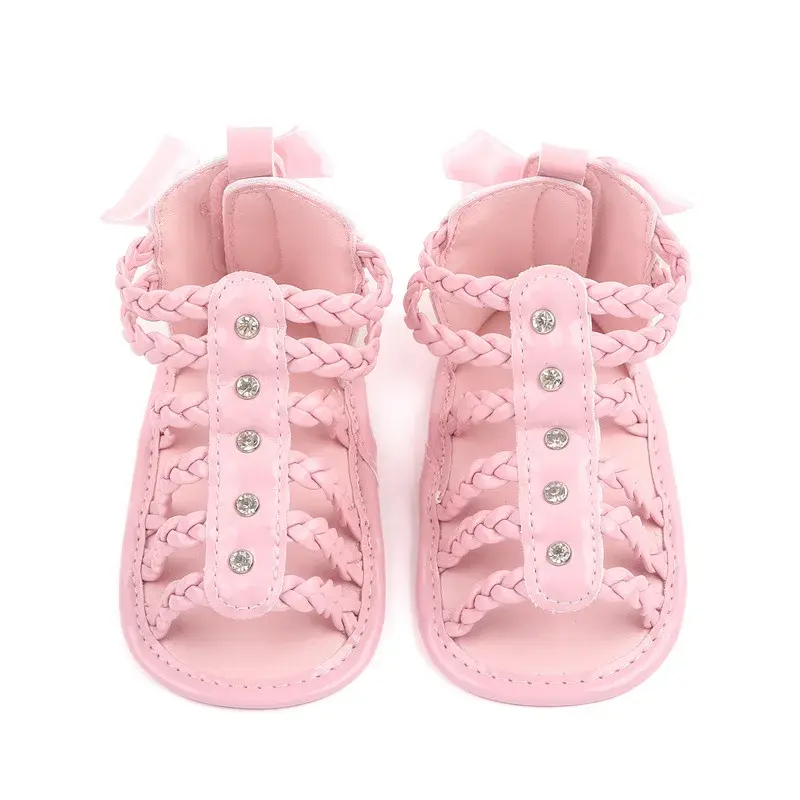 2025 Fashion Infant Baby Girl Sandals Toddler Summer Newborn Shoes Soft Sole Footwear Cute Bows Sandalen