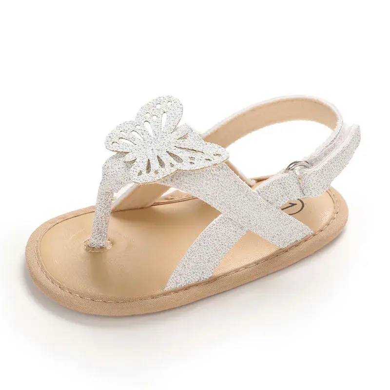 Fashion Infant Toddler Soft-soled Non-slip Baby Shoes Girl Shiny PU Bow Summer Kids Sandals Soft Sole Anti Slip First Walkers