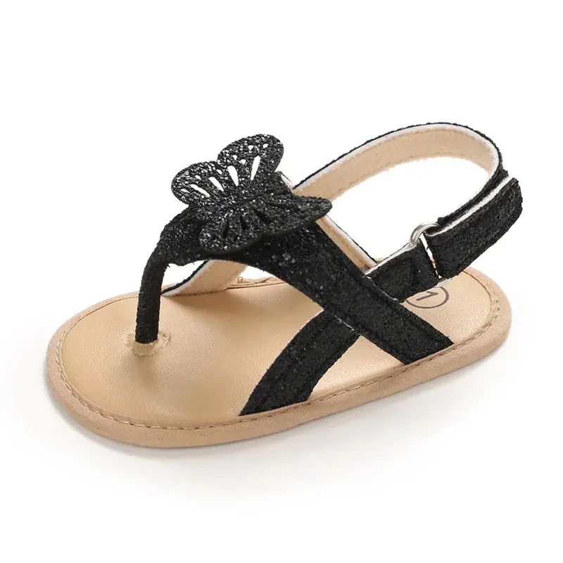 Fashion Infant Toddler Soft-soled Non-slip Baby Shoes Girl Shiny PU Bow Summer Kids Sandals Soft Sole Anti Slip First Walkers