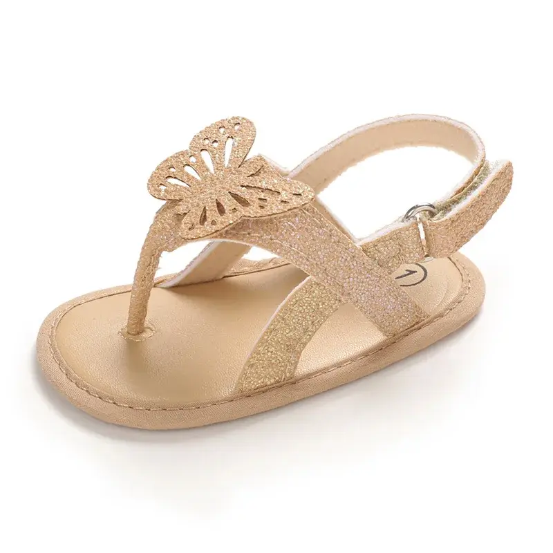 Fashion Infant Toddler Soft-soled Non-slip Baby Shoes Girl Shiny PU Bow Summer Kids Sandals Soft Sole Anti Slip First Walkers