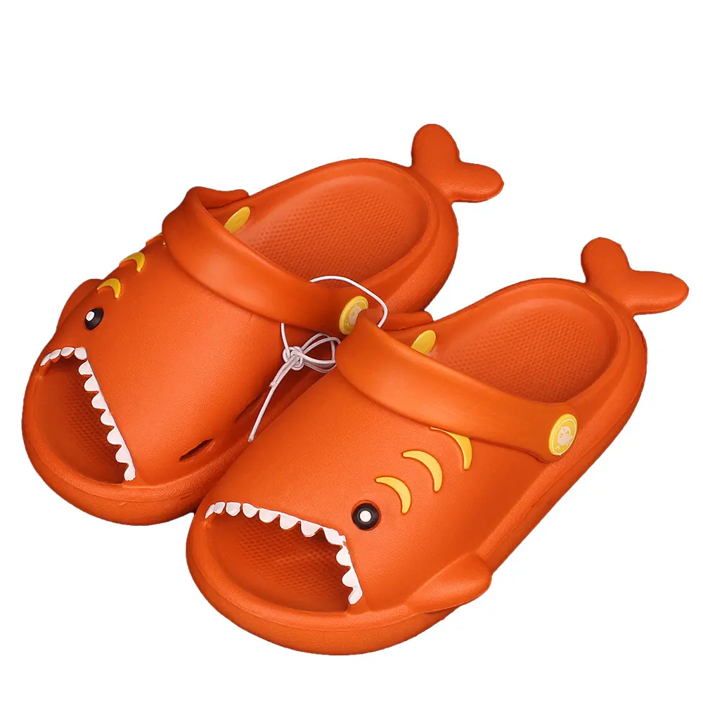 Kids Shark Slippers Waterproof Anti-Slip Soft Sole Beach Sandals for Toddler Boys Girls Outdoor Summer Garden Shoes