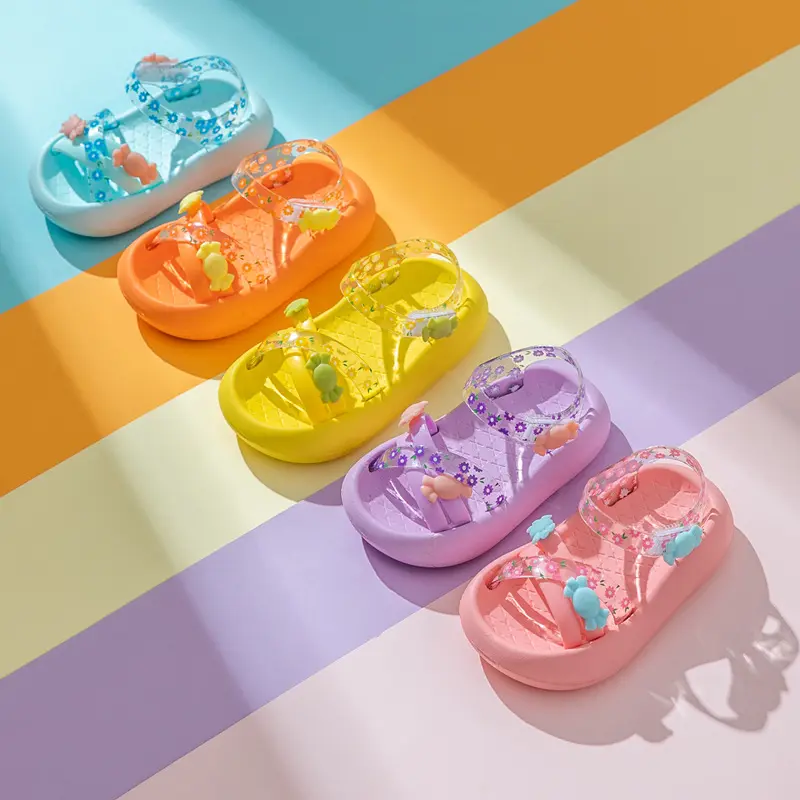 Kids Shoes Simple Cute Beach Sandals Babies Summer Slippers Soft Outdoor Flip Shoes AntiSlip Toddler Slippers for Girls Boys