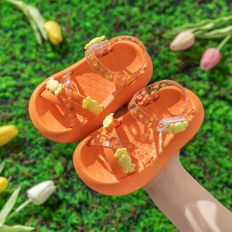 Kids Shoes Simple Cute Beach Sandals Babies Summer Slippers Soft Outdoor Flip Shoes AntiSlip Toddler Slippers for Girls Boys