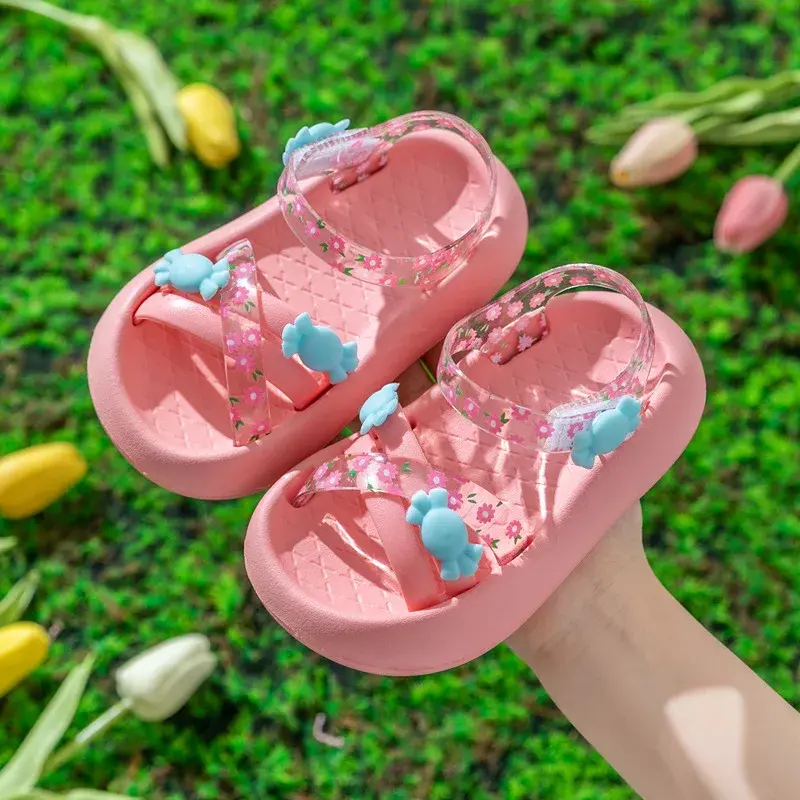 Kids Shoes Simple Cute Beach Sandals Babies Summer Slippers Soft Outdoor Flip Shoes AntiSlip Toddler Slippers for Girls Boys