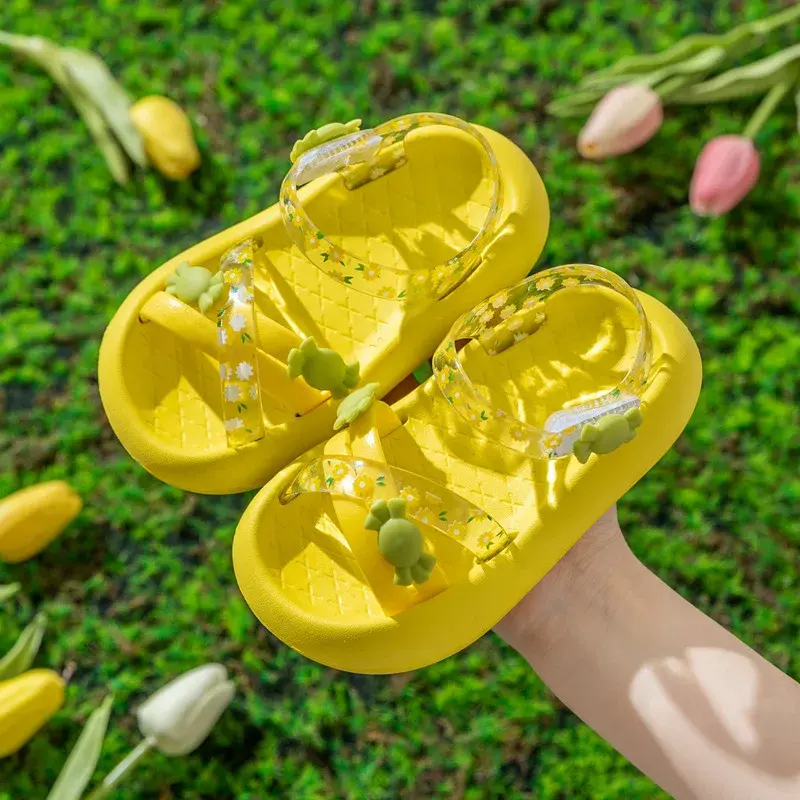 Kids Shoes Simple Cute Beach Sandals Babies Summer Slippers Soft Outdoor Flip Shoes AntiSlip Toddler Slippers for Girls Boys